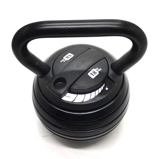 18kg Multi-Weight Adjustable Kettlebell – Compact Set (3.4kg to 18kg) with Quick-Lock for Home Workouts, Full-Body Strength & Endurance Training