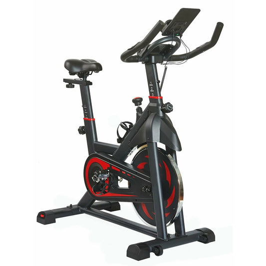 Premium Indoor Spin Exersice Bike for Home – Ultra-Quiet Belt Drive, Adjustable Resistance, LCD Display, Tablet Mount, 120kg Load, 8kg Flywheel, Compact & Ergonomic