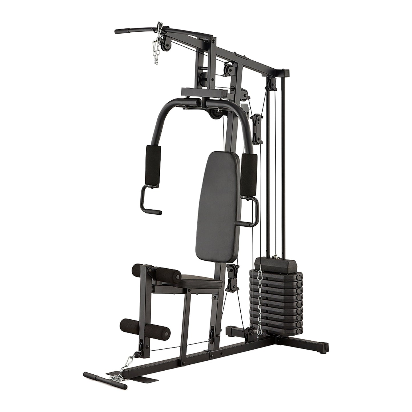 Compact Multi Gym for Full-Body Home Workouts – 45kg (Black) or 66kg (Red) Weight Stack, Heavy-Duty Steel Frame, Multi-Exercise Station for Total Strength Training