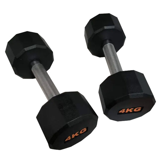 Anti-Roll Hex Dumbbells, Durable Rubber Finish & Knurled Handles – Strength & Conditioning Tools for Home Gym Fitness
