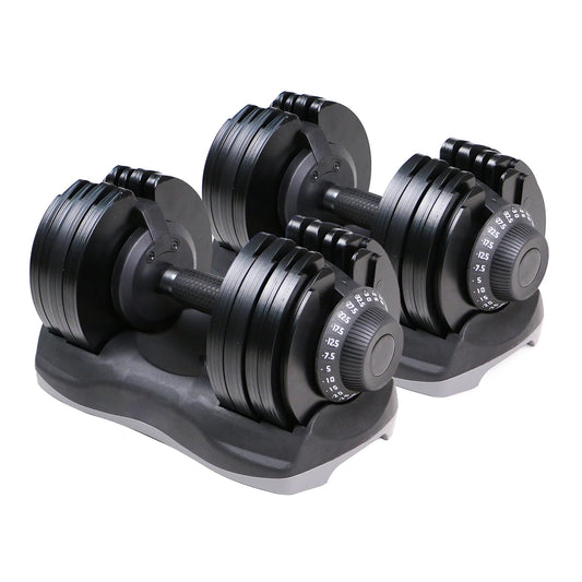 Adjustable Dumbbells 12‑in‑1 – 5 kg–32.5 kg Pair, Ergonomic Grip, Fast Selector, Strength Training Weights for Compact Home Gym Workouts