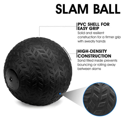 High-Impact Slam Balls 3KG–25KG – Treaded No-Bounce Rubber Power Balls for Strength, Core & Conditioning Workouts – Ideal for HIIT, CrossFit, Home & Gym Use