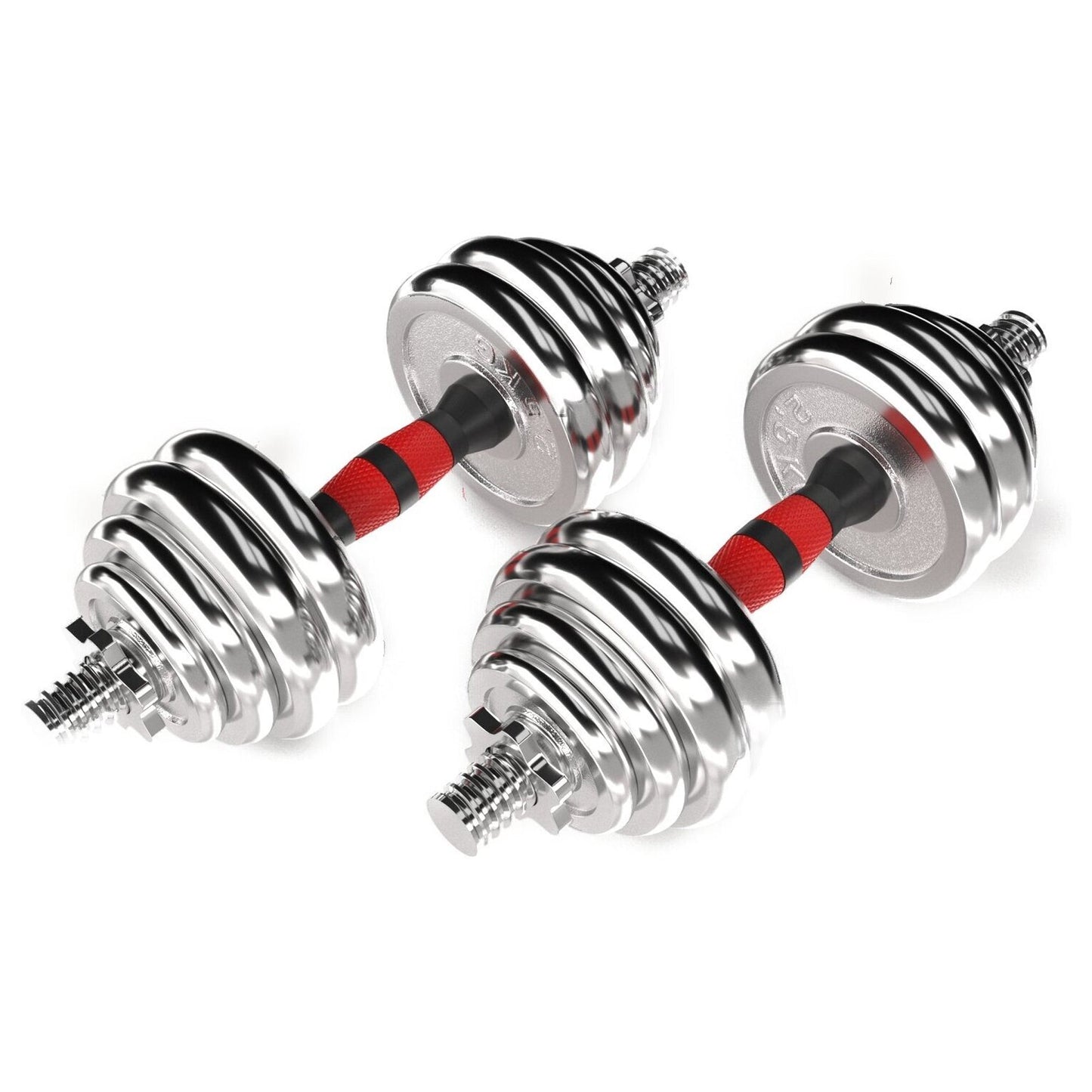 Transform Your Home Workouts with 20kg Steel Adjustable Dumbbell Barbell Set – Compact 2-in-1 Cast Iron Weights with Connector, Non-Slip Grip & Rust-Free Finish