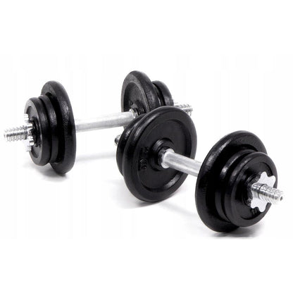 All-in-One 65kg Adjustable Dumbbell & Cast Iron Barbell Set , Knurled Grips, 2-in-1 Home Strength Kit for Compact Gym Spaces