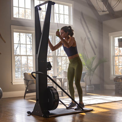 Indoor Ski Cross Trainer with LED Display – Full-Body Nordic Ski Machine for Home Gym Cardio, Strength & Endurance Training – Adjustable Resistance, Compact Design