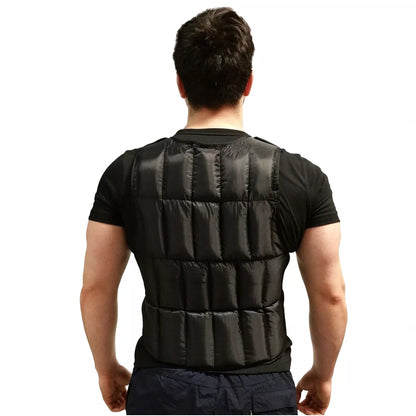 Customizable Weighted Vest with 38 Removable Bags – Adjustable Load 10KG, 15KG & 20KG for Running, Cardio & Strength Training, Comfortable Black Vest with Secure Fit