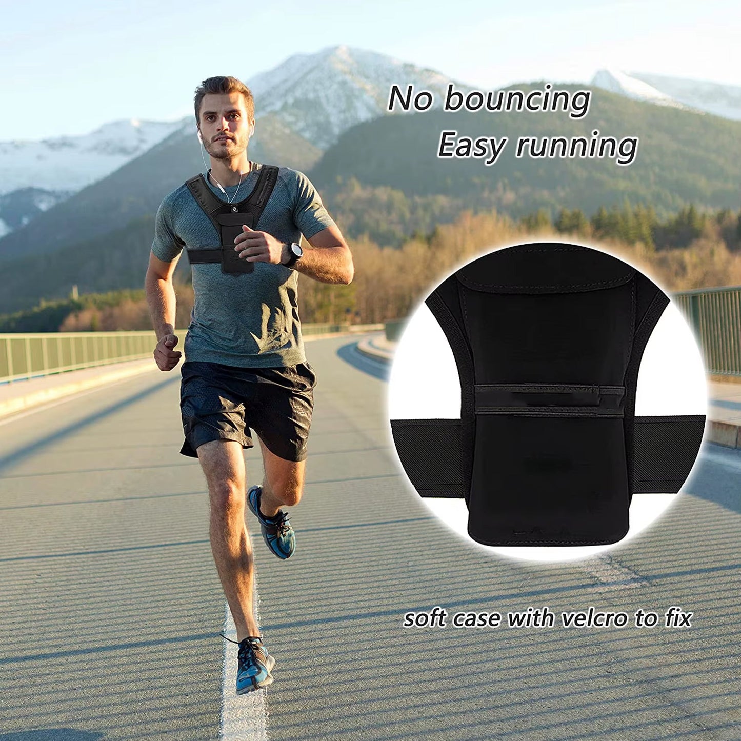 Adjustable Hydration Running Vest – Lightweight, Adjustable Fit for Men & Women | Reflective, Breathable Gear with Phone Holder & Storage | Fits 31"–48" Chest