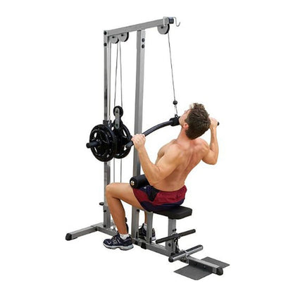Upgrade Your Home Workouts with LAT Pulldown Machine – High & Low Pulley Cable Station, Adjustable Seat | 197x108x140cm | 100kg Capacity