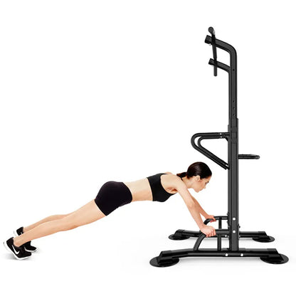 Transform Your Home Gym with This Adjustable Pull-Up & Dip Station | Multifunctional Power Tower, 180–212cm Height, 120kg Capacity, Steel Frame Design