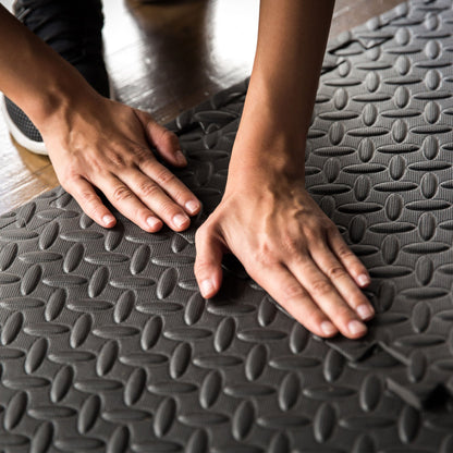 Heavy-Duty EVA Foam Interlocking Puzzle Mats | 10mm Non-Slip Gym Flooring Tiles | Shock-Absorbing Rubber Surface for Home, Garage, Studio & Fitness Areas