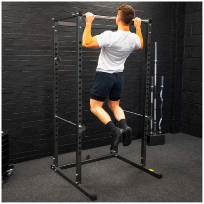 G100 Heavy Duty Power Rack with Pull Up Bar Adjustable Squat Cage for Full Body Strength Workouts Expandable Commercial Grade Home Gym Equipment