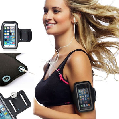Waterproof Sports Armband for Phones up to 7.0” | Reflective Running Phone Holder with Adjustable Strap, Sweat-Resistant, Touchscreen Access & Elastic Fit
