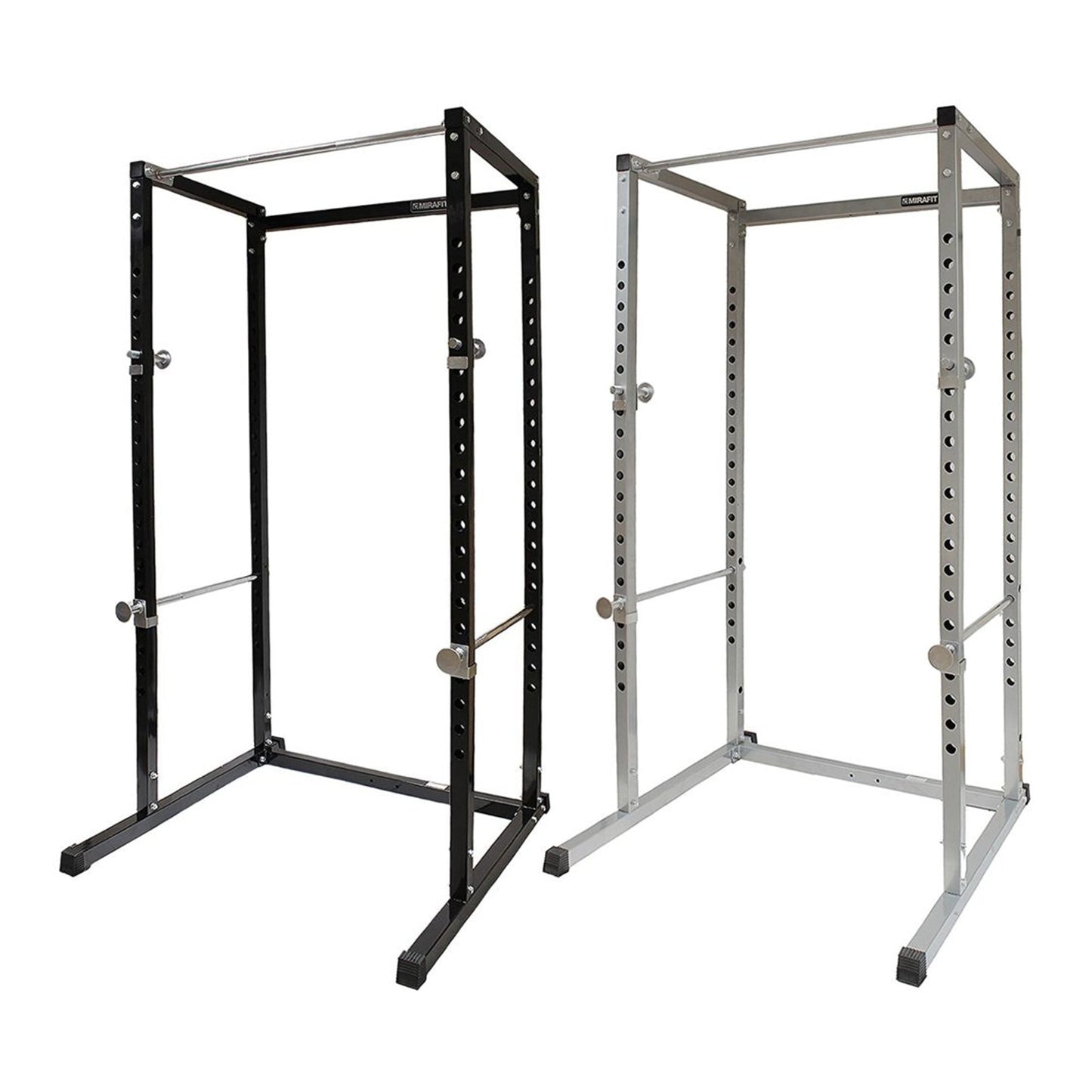 G100 Heavy Duty Power Rack with Pull Up Bar Adjustable Squat Cage for Full Body Strength Workouts Expandable Commercial Grade Home Gym Equipment
