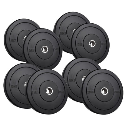 High-Performance Bumper Plates 5KG to 25KG for Olympic Lifting CrossFit and Strength Training Available in Singles Pairs or Sets Fits All 2 Inch Olympic Barbells