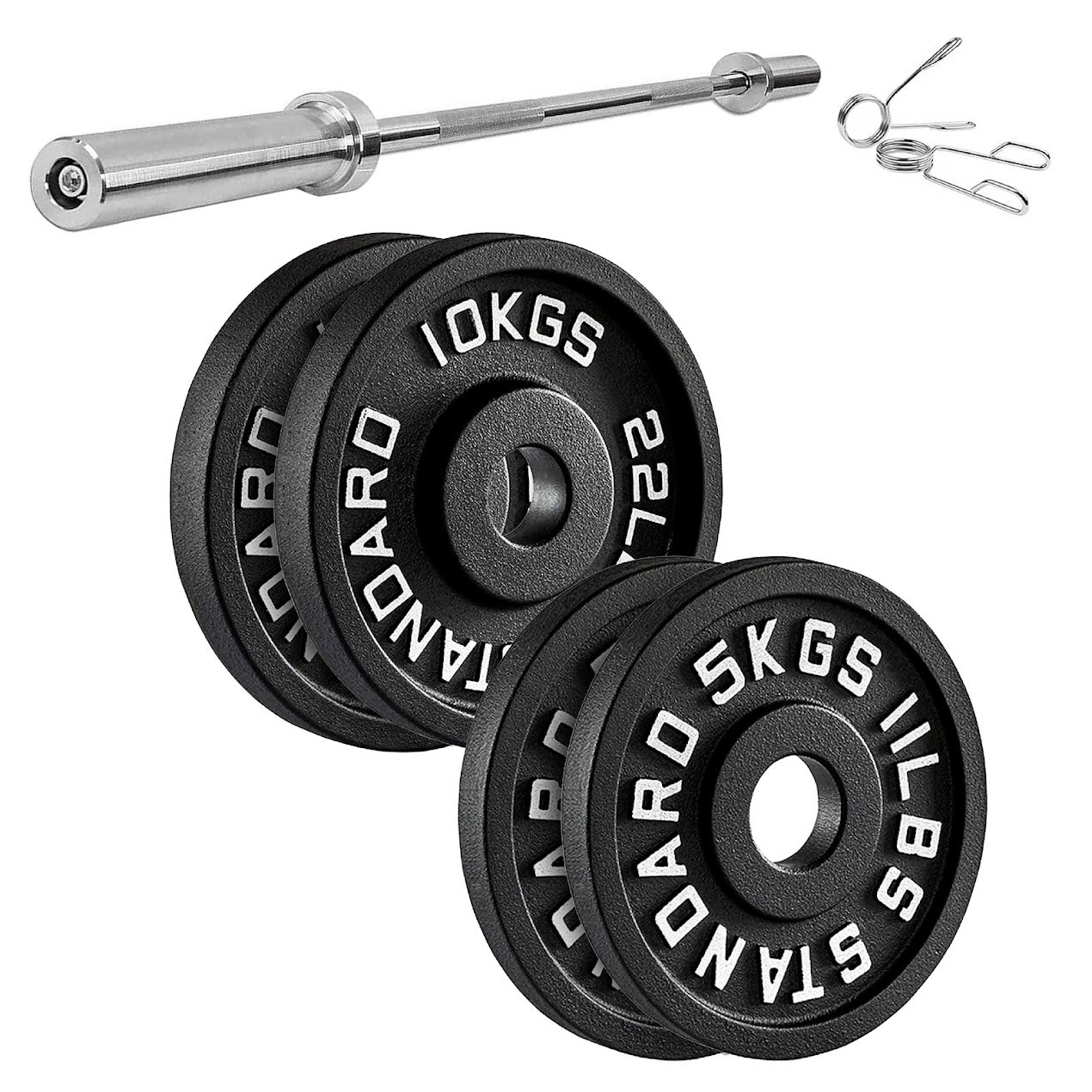 Enhance Your Workouts with Cast Iron Weight Plates – Rugged Discs for Barbells, Dumbbells & Machines | Singles, Pairs & Sets | 1.25kg to 25kg for Gym & Home Use
