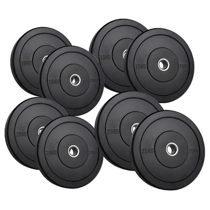 High-Performance Bumper Plates 5KG to 25KG for Olympic Lifting CrossFit and Strength Training Available in Singles Pairs or Sets Fits All 2 Inch Olympic Barbells