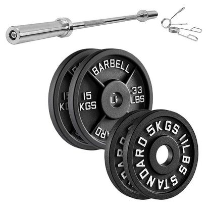 Enhance Your Workouts with Cast Iron Weight Plates – Rugged Discs for Barbells, Dumbbells & Machines | Singles, Pairs & Sets | 1.25kg to 25kg for Gym & Home Use