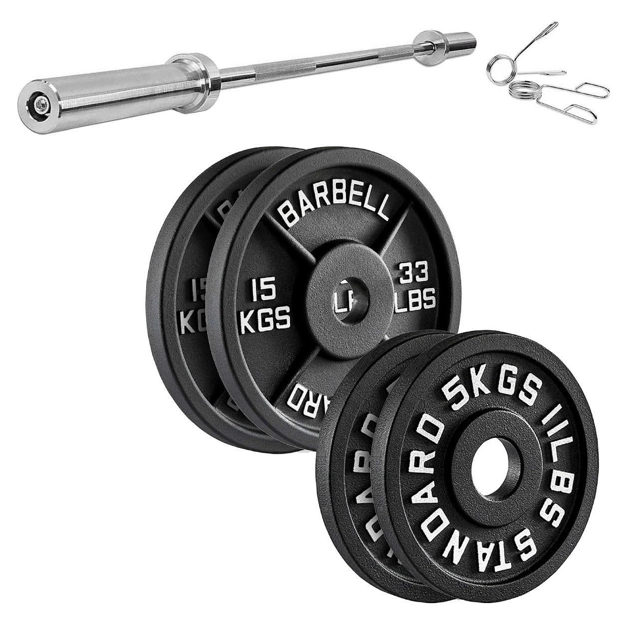 Enhance Your Workouts with Cast Iron Weight Plates – Rugged Discs for Barbells, Dumbbells & Machines | Singles, Pairs & Sets | 1.25kg to 25kg for Gym & Home Use