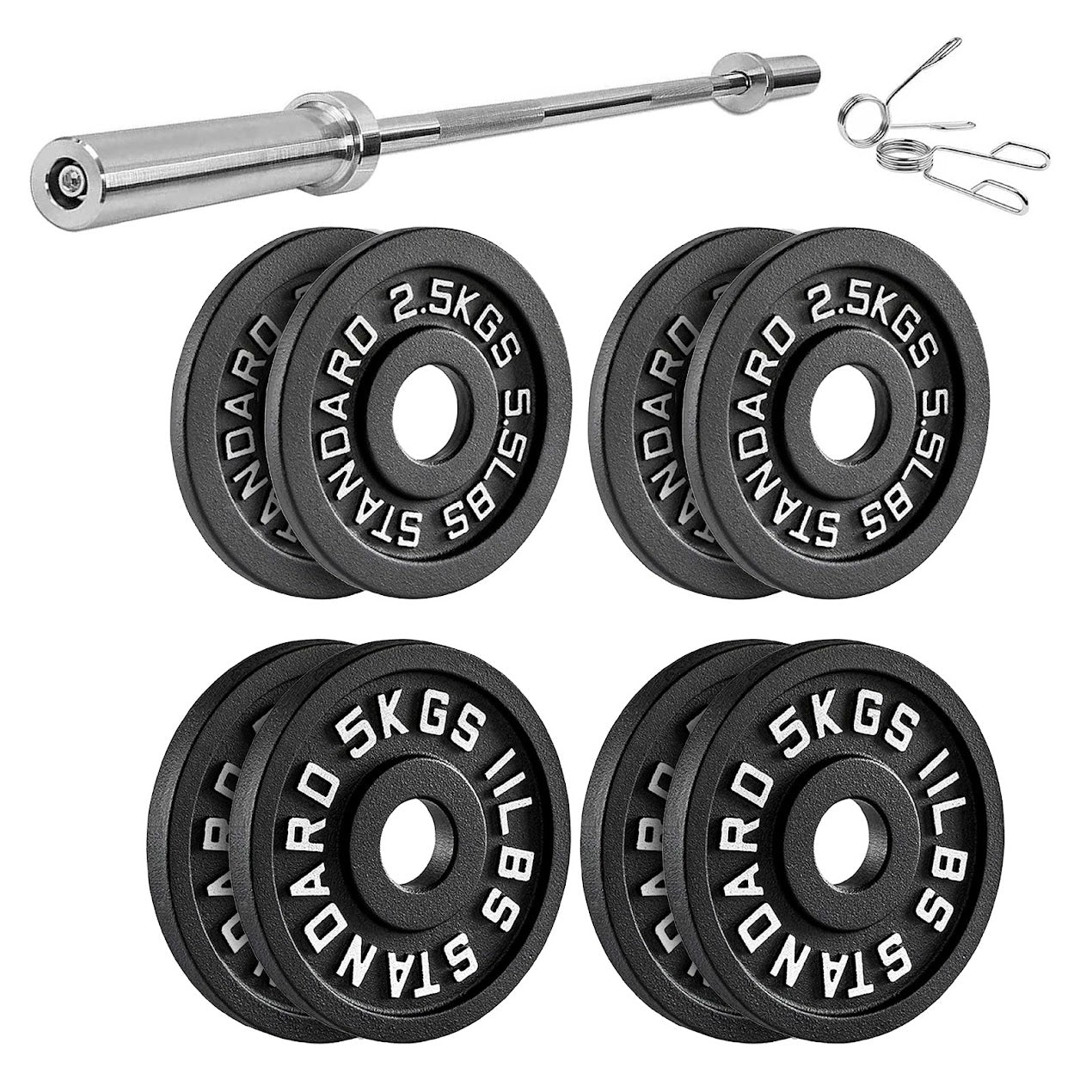 Enhance Your Workouts with Cast Iron Weight Plates – Rugged Discs for Barbells, Dumbbells & Machines | Singles, Pairs & Sets | 1.25kg to 25kg for Gym & Home Use