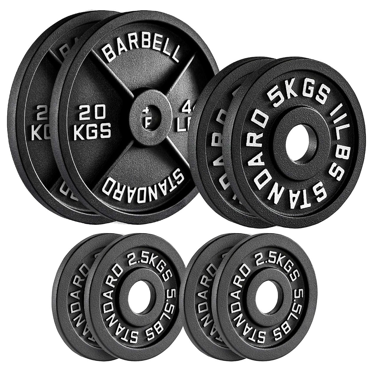 Enhance Your Workouts with Cast Iron Weight Plates – Rugged Discs for Barbells, Dumbbells & Machines | Singles, Pairs & Sets | 1.25kg to 25kg for Gym & Home Use