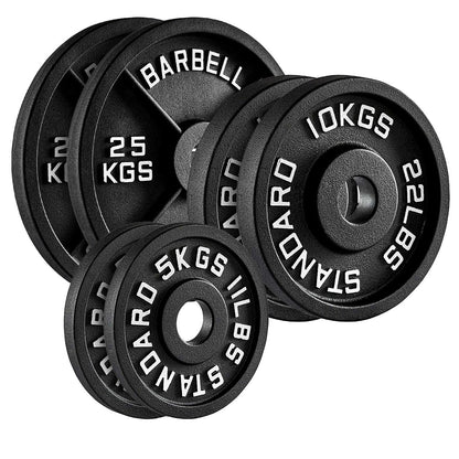 Enhance Your Workouts with Cast Iron Weight Plates – Rugged Discs for Barbells, Dumbbells & Machines | Singles, Pairs & Sets | 1.25kg to 25kg for Gym & Home Use
