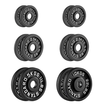 Enhance Your Workouts with Cast Iron Weight Plates – Rugged Discs for Barbells, Dumbbells & Machines | Pairs & Sets | 1.25kg to 25kg for Gym & Home Use