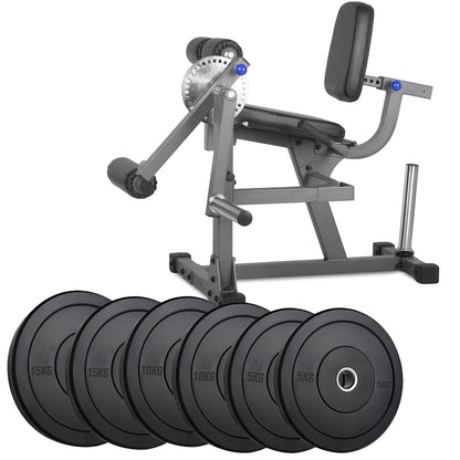 Transform Leg Workouts with Adjustable Curl & Extension Machine | Dual-Use Strength Trainer for Quads & Hamstrings | Heavy Steel Frame | Optional Weight Set