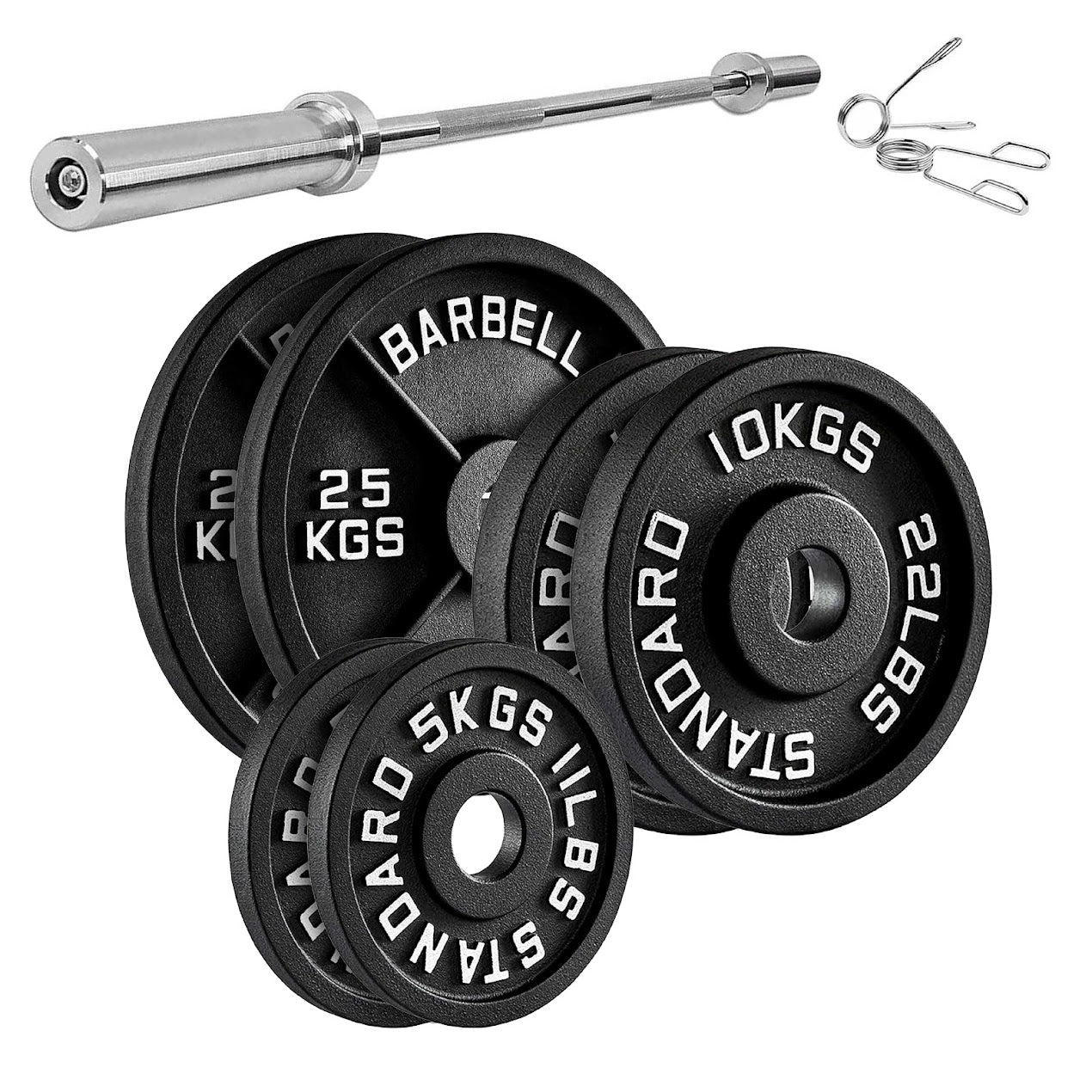Enhance Your Workouts with Cast Iron Weight Plates – Rugged Discs for Barbells, Dumbbells & Machines | Singles, Pairs & Sets | 1.25kg to 25kg for Gym & Home Use