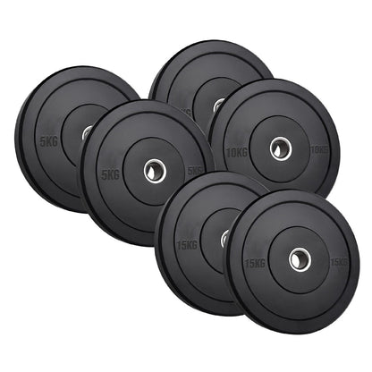 High-Performance Bumper Plates 5KG to 25KG for Olympic Lifting CrossFit and Strength Training Available in Singles Pairs or Sets Fits All 2 Inch Olympic Barbells
