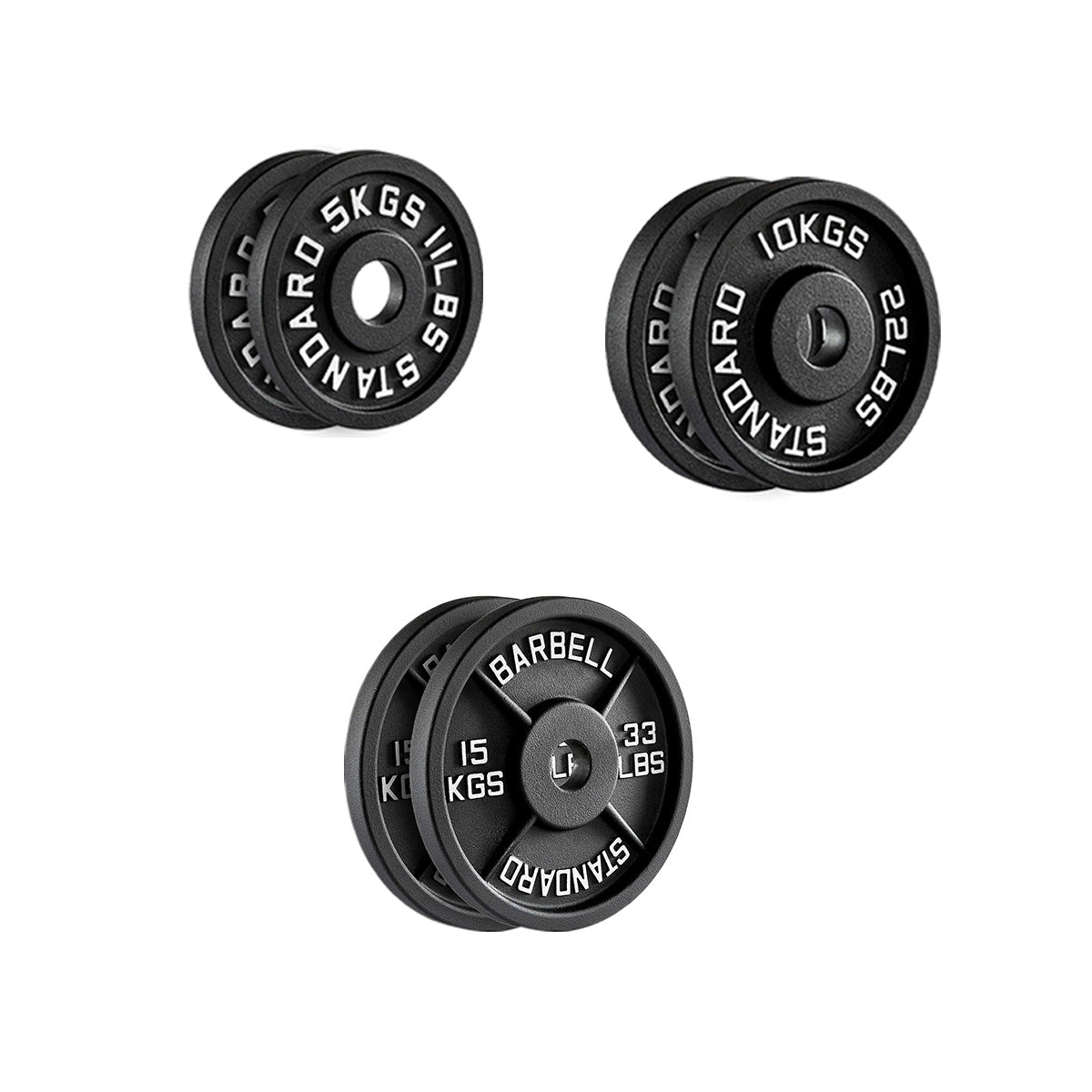 Enhance Your Workouts with Cast Iron Weight Plates – Rugged Discs for Barbells, Dumbbells & Machines | Pairs & Sets | 1.25kg to 25kg for Gym & Home Use