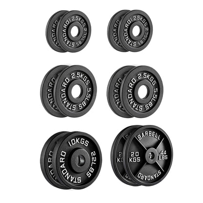 Enhance Your Workouts with Cast Iron Weight Plates – Rugged Discs for Barbells, Dumbbells & Machines | Pairs & Sets | 1.25kg to 25kg for Gym & Home Use