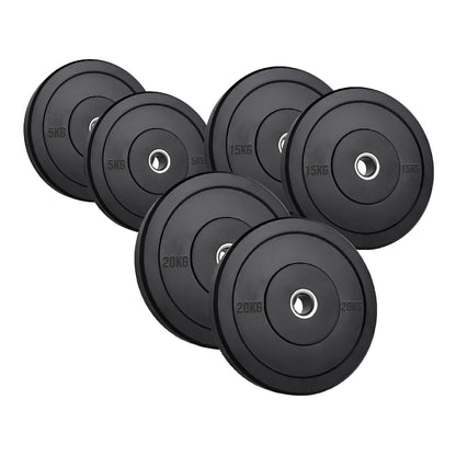 High-Performance Bumper Plates 5KG to 25KG for Olympic Lifting CrossFit and Strength Training Available in Singles Pairs or Sets Fits All 2 Inch Olympic Barbells