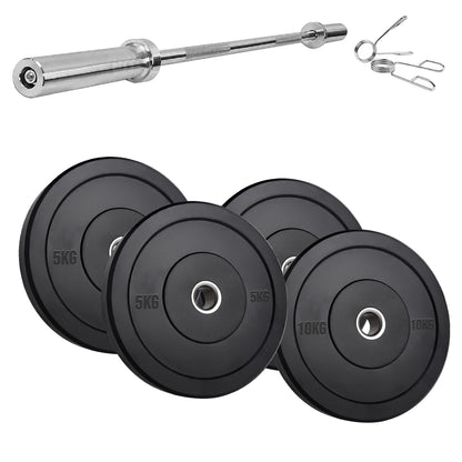 High-Performance Bumper Plates 5KG to 25KG for Olympic Lifting CrossFit and Strength Training Available in Singles Pairs or Sets Fits All 2 Inch Olympic Barbells