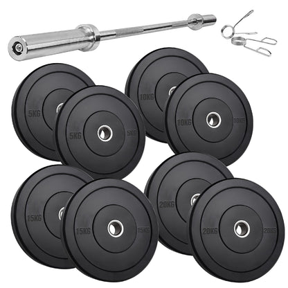 High-Performance Bumper Plates 5KG to 25KG for Olympic Lifting CrossFit and Strength Training Available in Singles Pairs or Sets Fits All 2 Inch Olympic Barbells