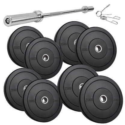 High-Performance Bumper Plates 5KG to 25KG for Olympic Lifting CrossFit and Strength Training Available in Singles Pairs or Sets Fits All 2 Inch Olympic Barbells