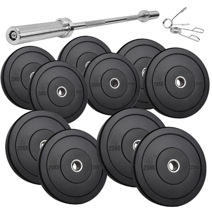 High-Performance Bumper Plates 5KG to 25KG for Olympic Lifting CrossFit and Strength Training Available in Singles Pairs or Sets Fits All 2 Inch Olympic Barbells