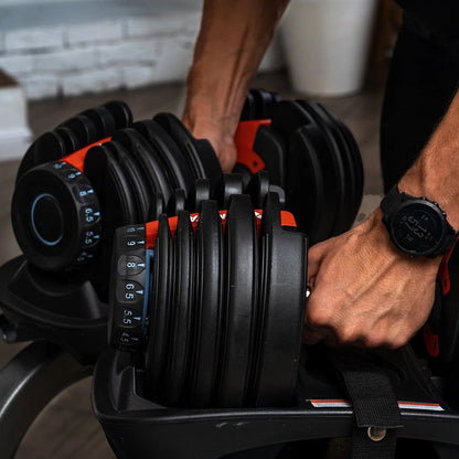 All-in-One Adjustable Dumbbell Stand with 24kg & 40kg Options | Smart Space-Saving Rack with Belt | Secure Storage for Men & Women’s Home Fitness Workouts