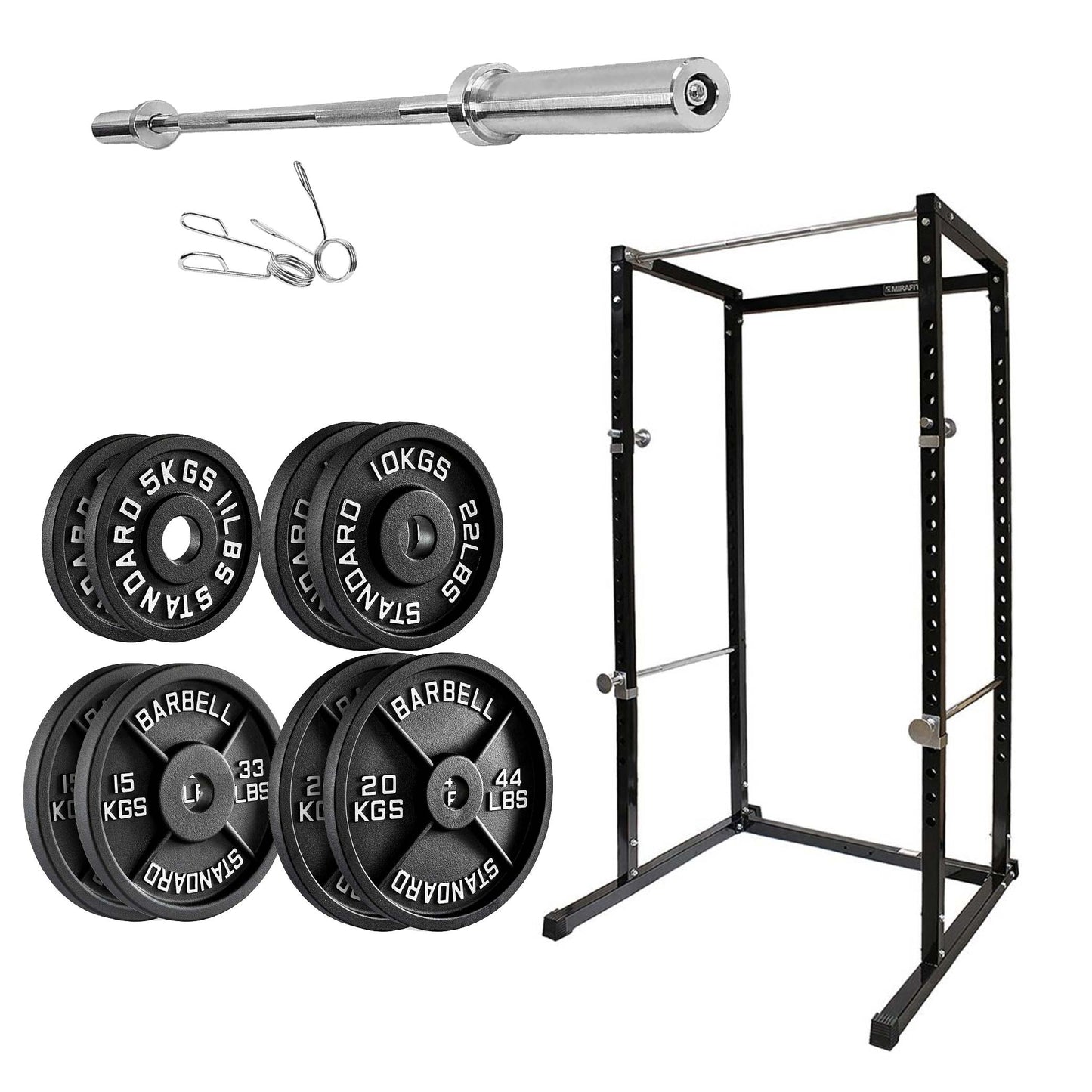 G100 Heavy Duty Power Rack with Pull Up Bar Adjustable Squat Cage for Full Body Strength Workouts Expandable Commercial Grade Home Gym Equipment