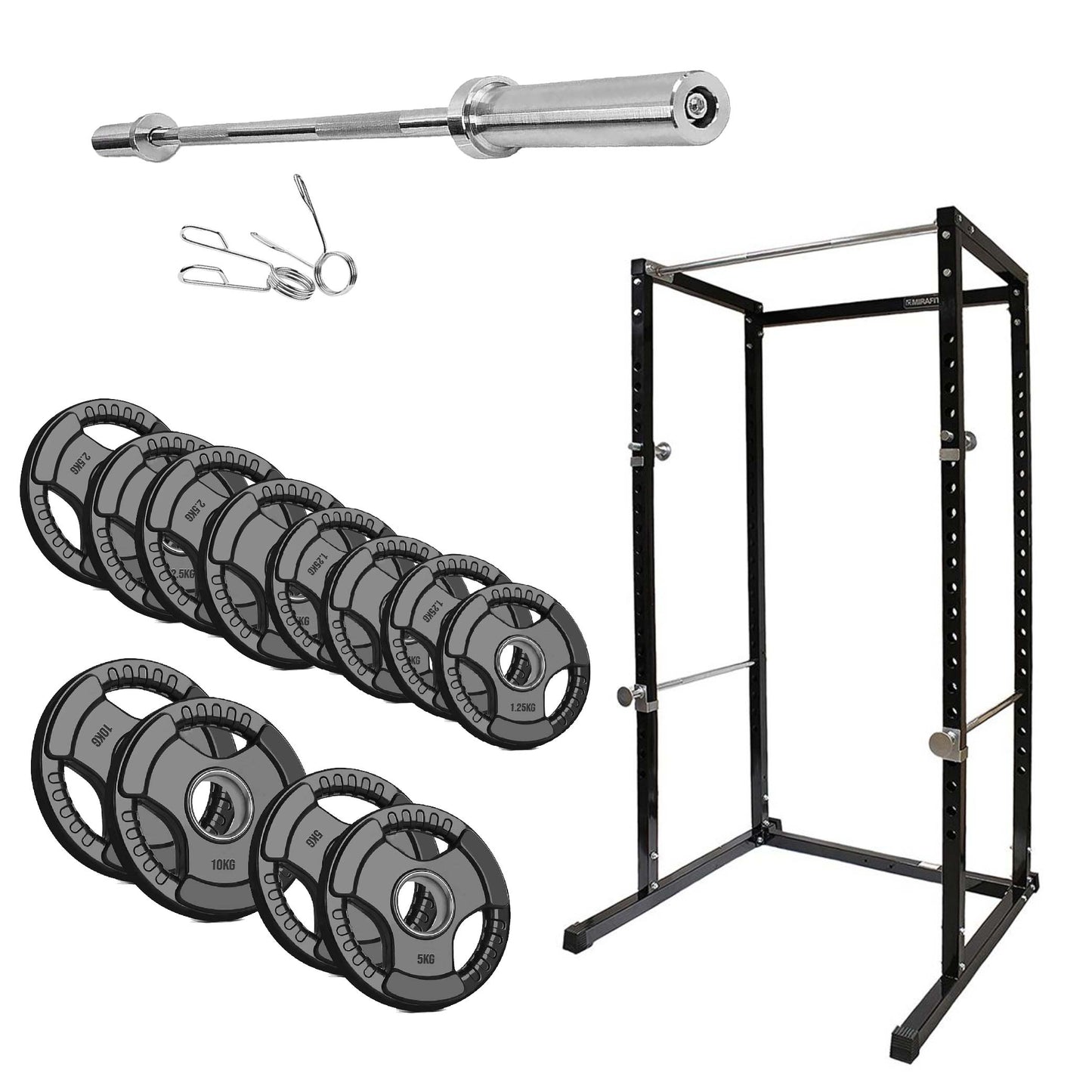 G100 Heavy Duty Power Rack with Pull Up Bar Adjustable Squat Cage for Full Body Strength Workouts Expandable Commercial Grade Home Gym Equipment
