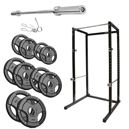 G100 Heavy Duty Power Rack with Pull Up Bar Adjustable Squat Cage for Full Body Strength Workouts Expandable Commercial Grade Home Gym Equipment