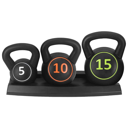 Full Body Workout Kettlebell Set 3 Weights 2.2kg 4.5kg 6.8kg Durable Ergonomic Strength Training Kit for Home Gym Compact Versatile and Beginner Friendly