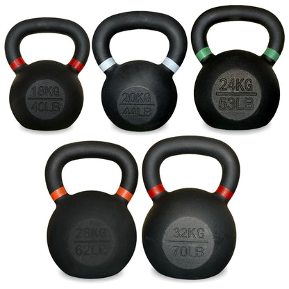 Premium Cast Iron Kettlebells – Solid Build, Smooth Grip & Rust-Proof Finish | Full-Body Training Tool for Strength, Power & Endurance | All Sizes & Sets Available