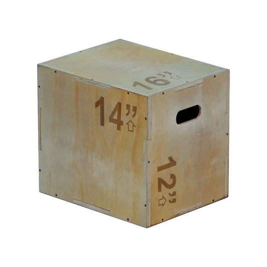 Wooden plyometric box with dimensions 14