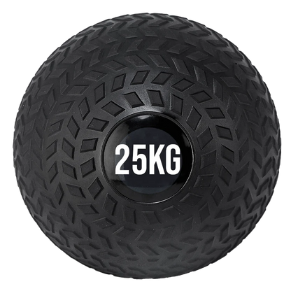 Black exercise ball with '20KG' marking on a white background