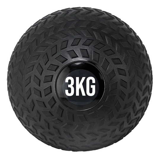 Black exercise ball with '20KG' marking on a white background