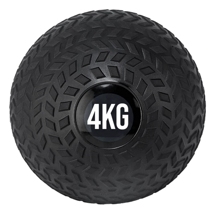 Black 4KG weight ball on a white background