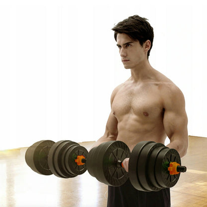 Adjustable Vinyl‑Coated Dumbbell & Barbell Set – 20 kg/25 kg/30 kg, 2‑in‑1 Strength Kit for Home Gym Workout