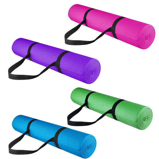 Extra Thick 15mm NBR Foam Yoga Mat with Anti-Slip Grip – Large Eco-Friendly Workout Mat for Yoga, Pilates, HIIT & Gym | Free Carry Strap | Men & Women