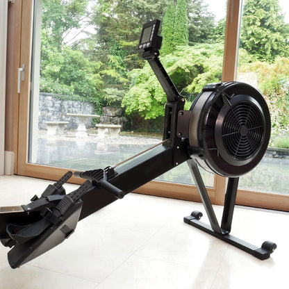 Silent Air Rowing Machine with Adjustable Resistance – Compact Foldable Frame, Smart Monitor & Ergonomic Seat for Home Gym Cardio Training