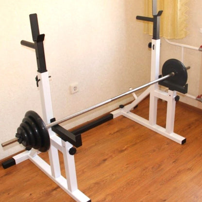 Multi-Function Squat & Bench Press Rack – 400kg Load, Dip Bars, Adjustable Steel Frame – Compact Strength Station for Home Gym & Studio Use
